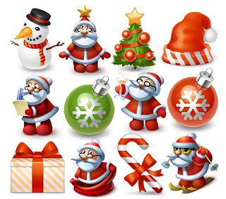 XMas Icons PNG, Iconos Navideños Navidad