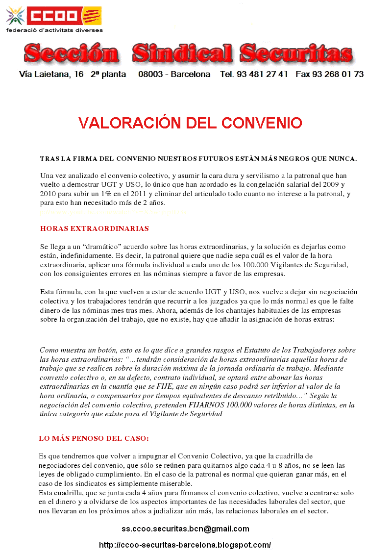 Valoracion Convenio 2009 - 2012 Valoracion1