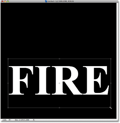 Efeito de fogo em texto - Photoshop Tutorial Free-transform-text