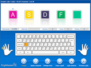 Aprender a digitar rápido no teclado com todos dedos