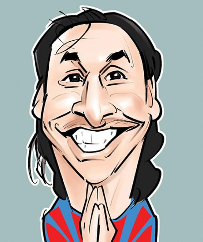 بعــض آلرسومآت الكـــآريكــآتيــريــة لـلآعـبـيـن .. !!  Zlatan_ibrahimovich