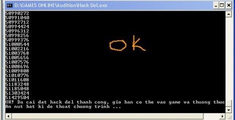 [Hack Au] Hack del Audition mọi phiên bản.. Dell