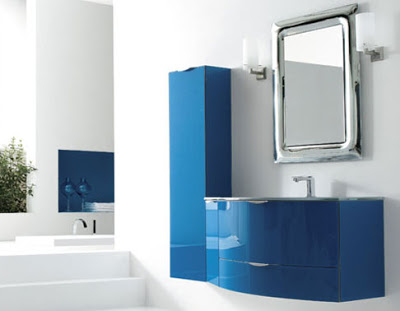 احدث موديلات حمامات  Wall-mounted-vanity-blue