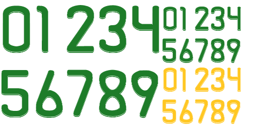 Adidas 09-11 Numara & Font Numbers-green-yellow