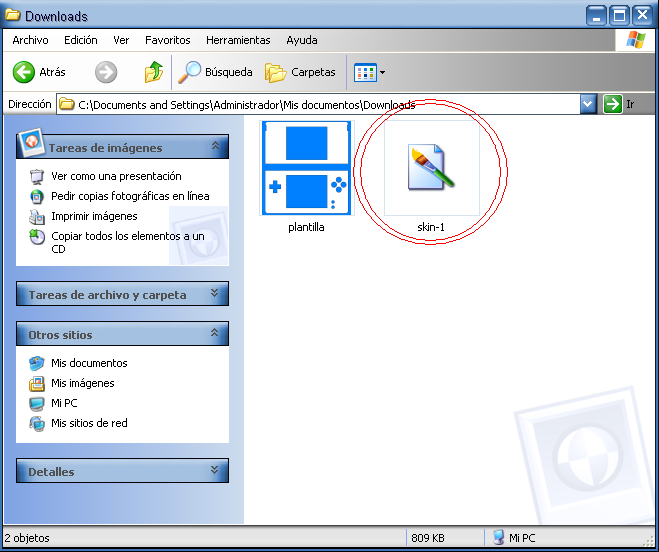 Hacer skins para NDS Lite con paint y Microsoft Office Word Sshot-2
