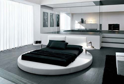Carlisle's und Esme's Zimmer Black-white-bedroom-interior-design