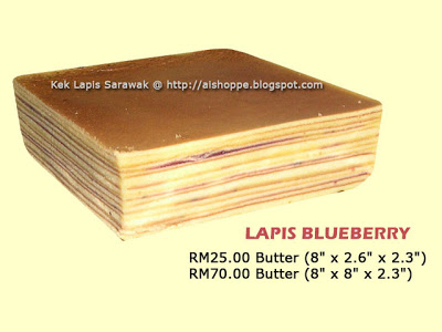 AiShoppe ~ Sampel Kek Lapis Sarawak RM24 je. Jom cari duit raya! Blueberry