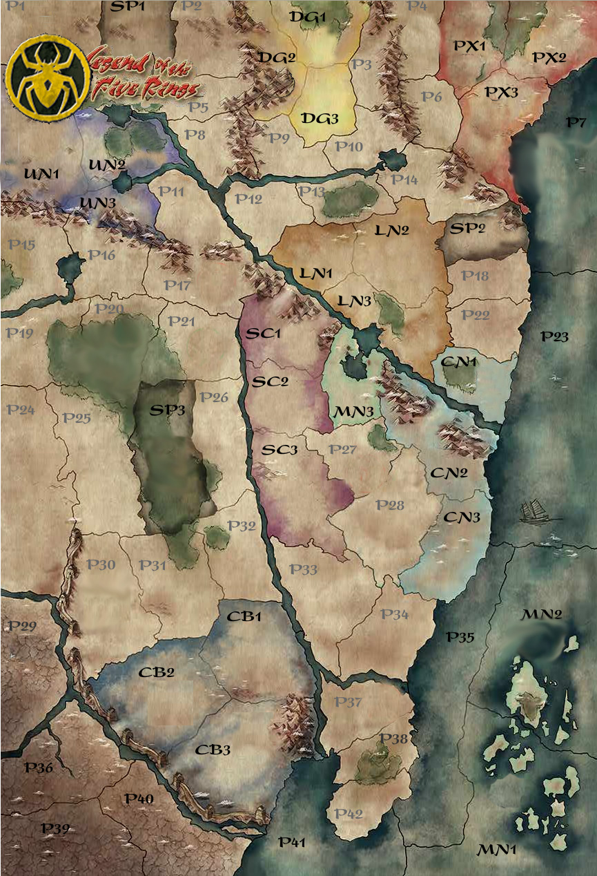 Drowned Merchant's Crossing, Play by Post L5R campaign discussion (players desired) Blankmap