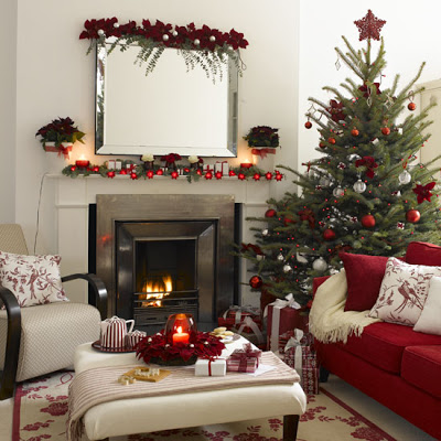 Salones en Navidad Decoracion-de-navidad-living-sala