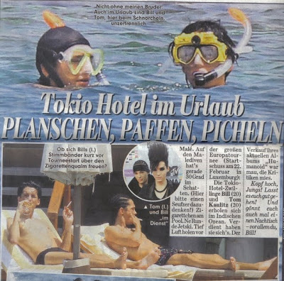 Bill y Tom en Maldivas; BILD Zeitung -06.02.10 Mldnew