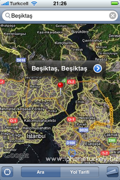 iPhone'da Harita Uygulaması ve GPS Maps_arama_01