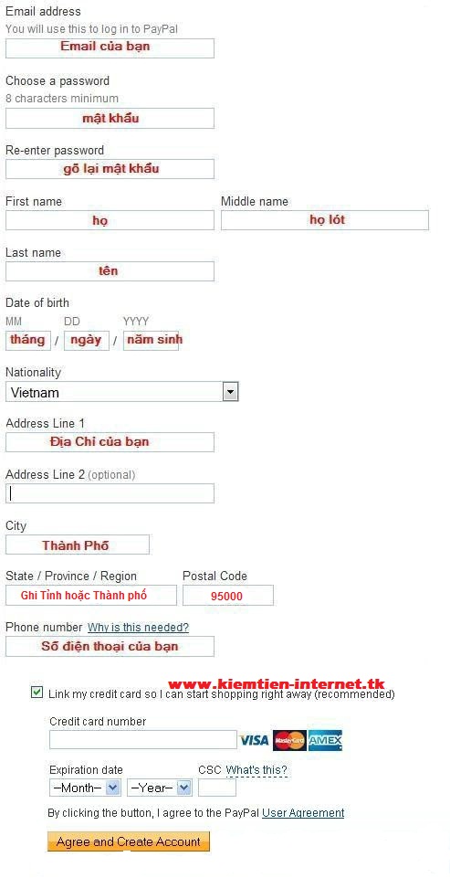Hướng dẫn đăng kí tài khoản Paypal và rút tiền về ngân hàng Việt Nam Register1