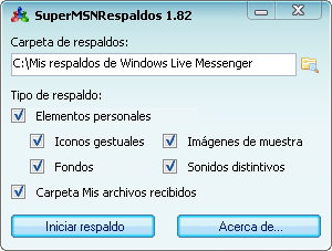 SuperMSNRespaldos v1.82 Espaol, Respalda los Emoticos, Gui Supermsnrespaldos