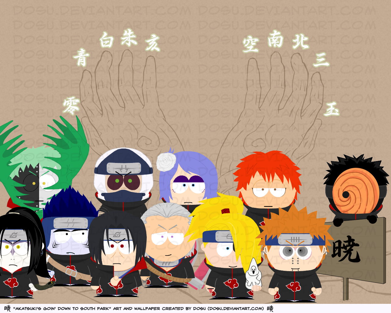 kawaiii ! ( Naruto wolrd )  - Page 2 Akatsuki_South_Park_Wallpaper_by_Dosu