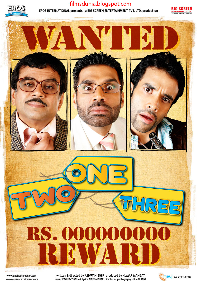 ONE TWO THREE (2.008) con SUNIEL SHETTY + Sub. Inglés One_Two_Three_2008_movie_posters-05