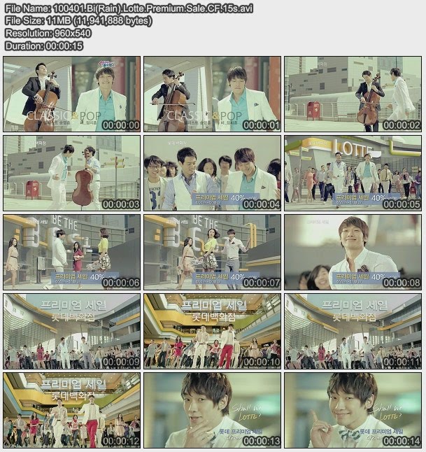 [100401] Bi (Rain) - Lotte Premium Sale CF.15s [11M/avi] 100401.Bi%28Rain%29.Lotte.Premium.Sale.CF.15s