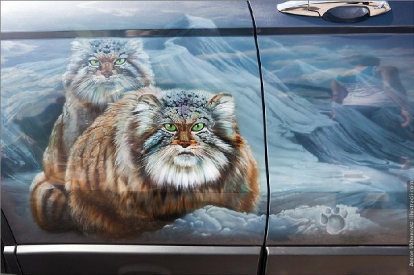  Amazing Aerography Art On Cars  Aerography_Car_Arts_23