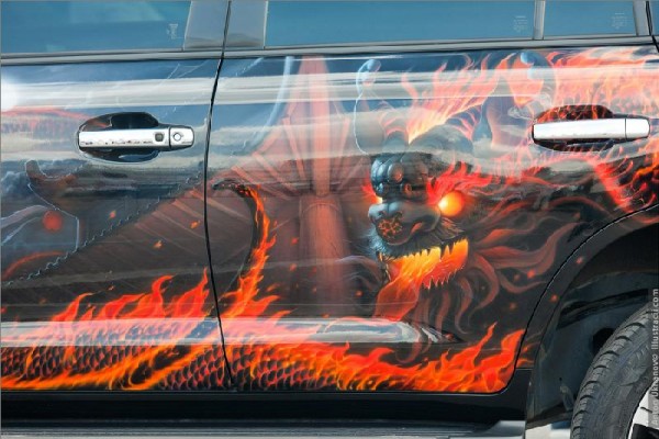  Amazing Aerography Art On Cars  Aerography_Car_Arts_08