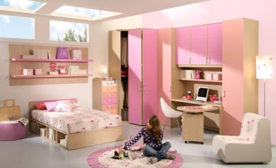 غرف نوم للبنات (اللون الوردي) الروعة 5