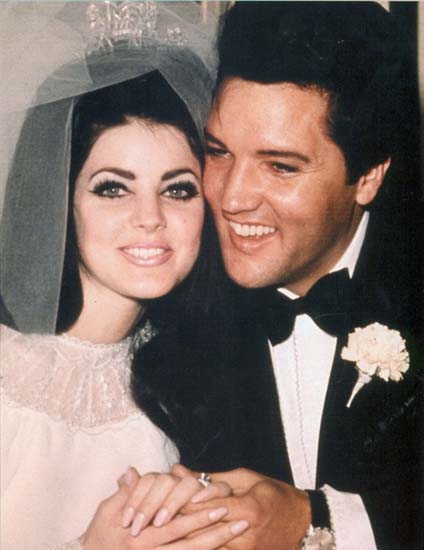 Michael Jackson e Lisa Marie Presley são eleito o 2º casal mais importante do mundo das celebridades! Elvis-and-priscilla-wedding