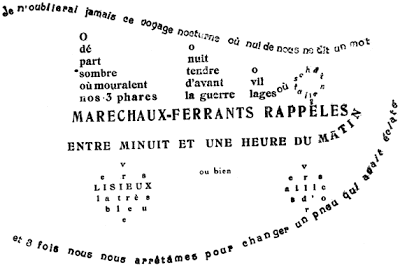 Calligramme de Guillaume Apollinaire Apollinaire01