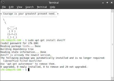 install tuxcut di linux mint (anti netcut pada linux) Dsniff