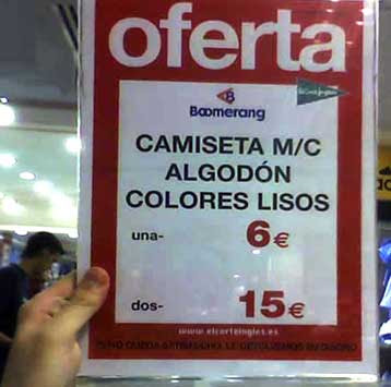 CURIOSIDADES Oferta-corteingles