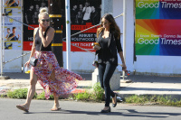 Nina Dobrev with Hilary at Alfred Coffee & Kitchen in West Hollywood (July 29) U4eG0LM7