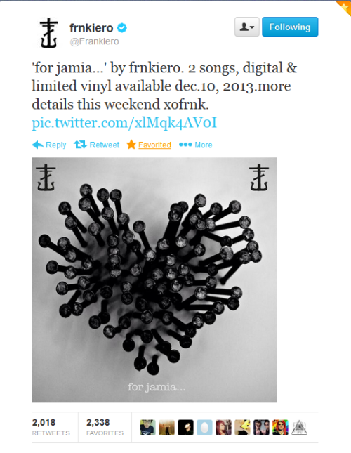 Frank Iero anuncia nuevo sencillo, "para Jamia..." [29.11.13] Tumblr_mx2b1qxfBU1r1npqzo2_500
