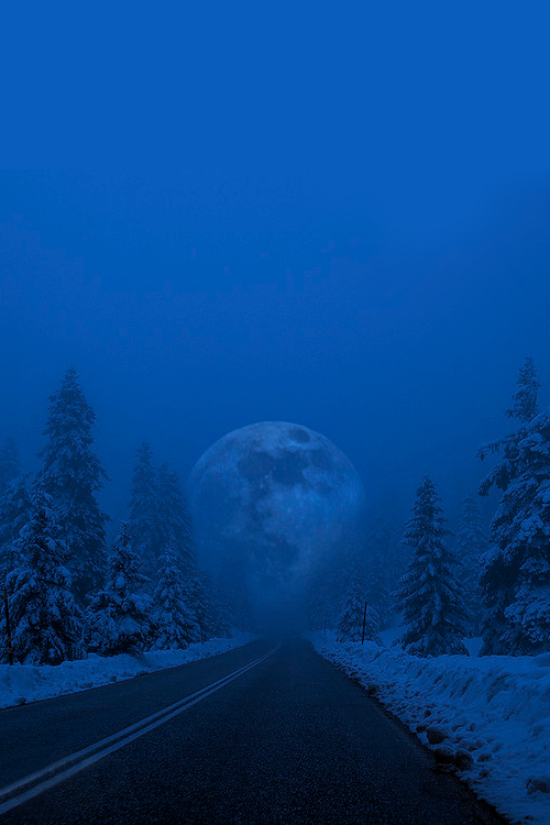 Full Moon in snowy landscape! (by George Papapostolou)