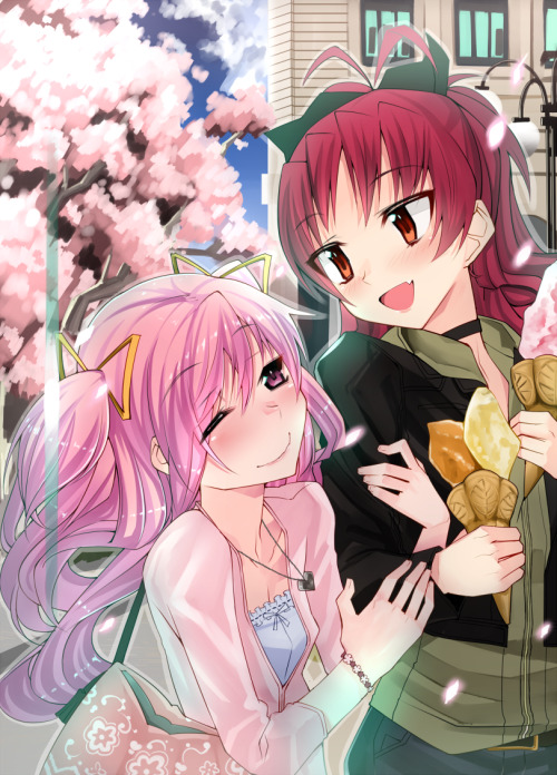 Stock Kyoko Sakura & Madoka Kaname. Tumblr_mfwpw0apBz1rhfngyo1_500