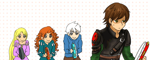 (Fan art) Merida, Rapunzel, Jack et Hiccup - The Big Four - Page 33 Tumblr_msdzeyE2GY1s6o6kco1_r2_500