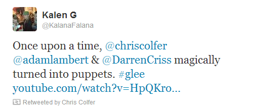 Chris Colfer Tweets - Page 24 Tumblr_mwucv5ro3y1qe476yo1_500