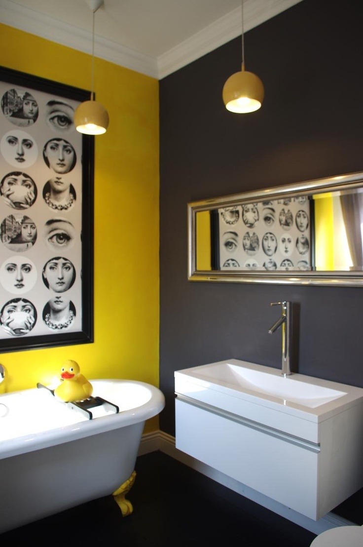 حمامات بالأصفر والرمادي - grey and yellow bathrooms Tumblr_mlrtubwYDB1rnez52o2_1280