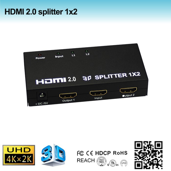 Bộ chia cổng HDMI 1 ra 2 chính hãng PCMAX PCM-SP102-v2.0 Pcm-sp102-v2-1