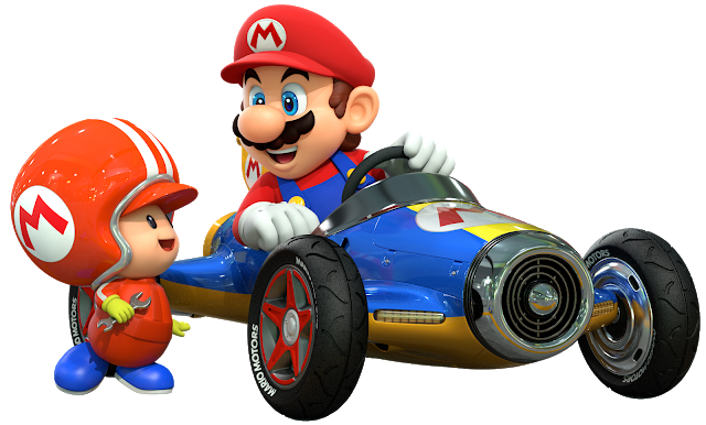 Pilotos bebês e mecânicos Toads são destaque em novas artes oficiais de Mario Kart 8 Mario_and_Toad_Mechanic_Artwork_-_Mario_Kart_8_(shadowless)