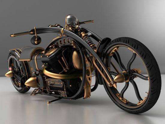 Las motos más originales del mundo Black-widow-steampunk-chopper-mod-design-1