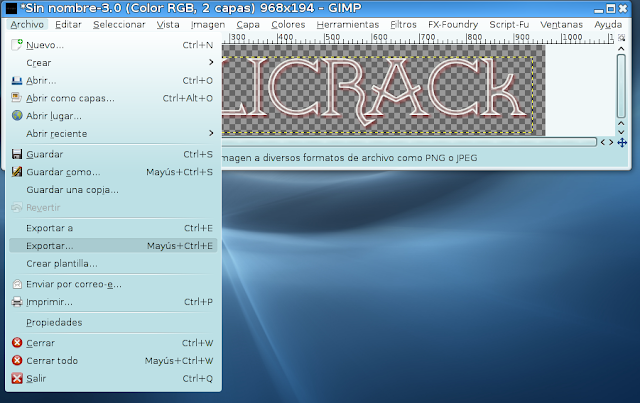 Crear/Editar Logo con GiMP FX-Foundry Linux30