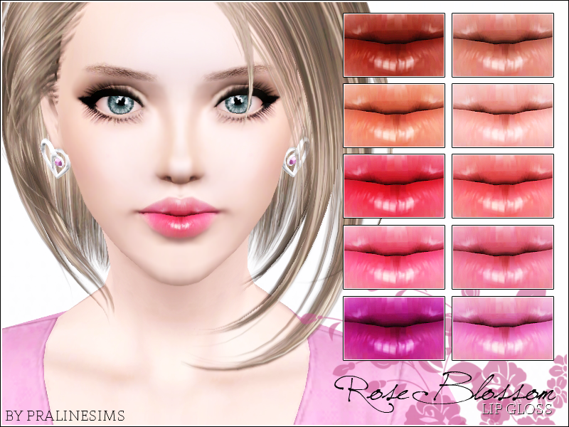 Rose Blossom Lip Gloss by PralineSims 1