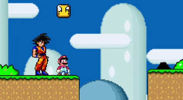 Veja como Goku resolve as coisas em Super Mario World (SNES) GokuemSMW