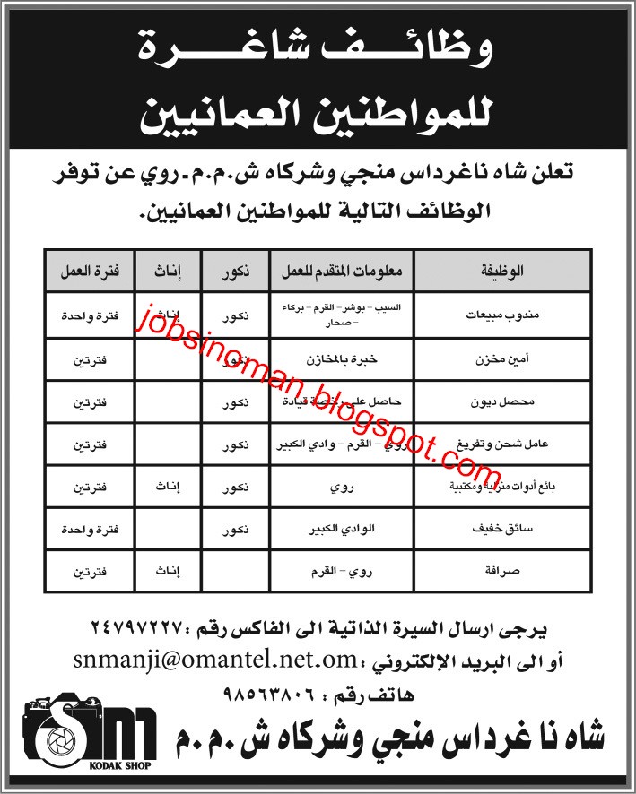 وظائف عمان - وظائف جريدة عمان الاحد 8 مايو 2011 3