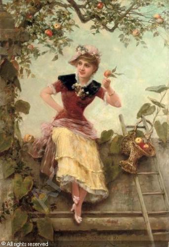 EMILE EISMAN-SEMENOWSKY 1857-1911 Eisman-semenowsky-emile-1857-1-picking-apples-1570992