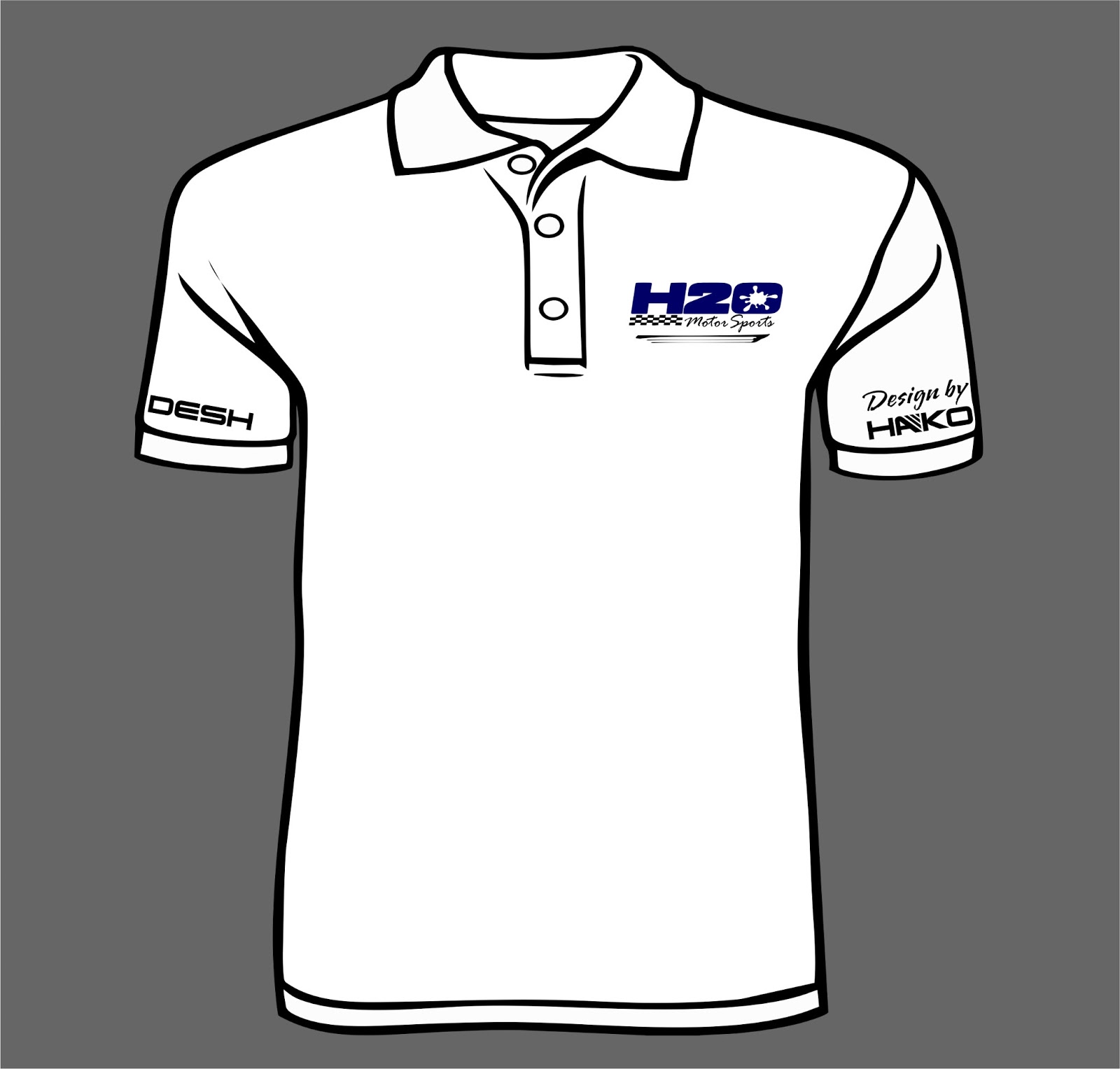 Camiseta e Polo da H2O. Adquira a sua! PoloH2O_Frente