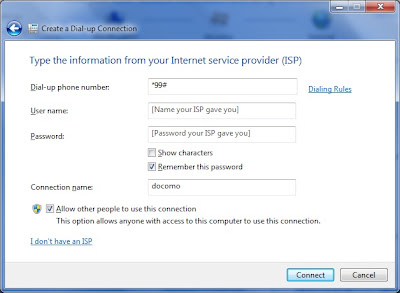 விண்டோஸில் PC SUIT இல்லாமல் இணைய இணைப்பு Dialup