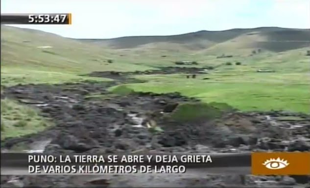 Puno: La tierra se abre y deja grieta de varias kilómetros de largo Untitled-1