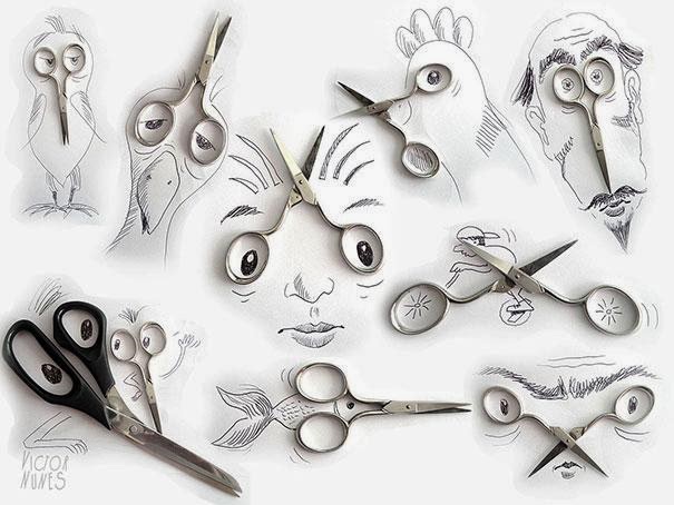 فنون ابداعية بأبسط مما تتخيل Everyday-object-art-faces-victor-nunes-1