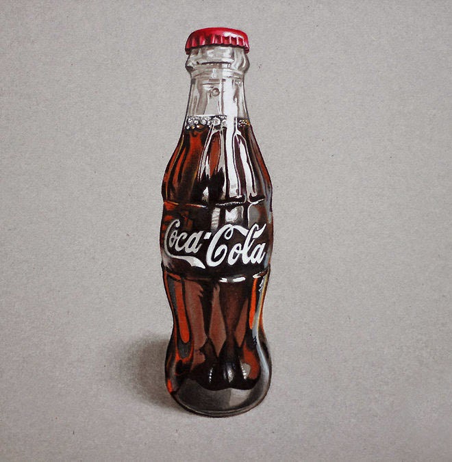  ◦˚ღ ســـجل حضــورك بــلوحه فنية ღ˚◦ - صفحة 98 10-coca-cola-bottle-realistic-drawing-by-marcello-barenghi