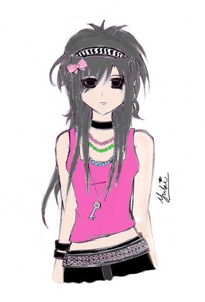Angel and Demon Roleplay x3 Emo-girl-drawing