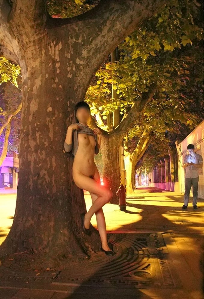 bộ ảnh teen girl Trung Quốc nude 100% trên phố 7