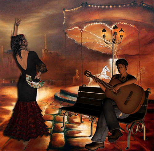 UN DESCANSO EN EL CAMINO - Página 2 Mujer-bailando-Flamenco-yun-Hombre-tocando-la-guitarra